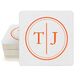 Petite Dotted Circle Duogram Square Coasters Image 2 of 3